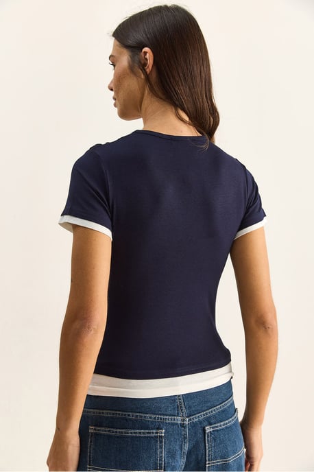 Dames T-shirt met Col en Korte Mouwen - Image 6