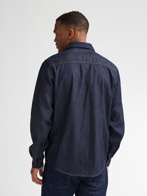 Petrol Industries - Heren Denim overhemd met lange mouwen forgestate - Blauw - Image 4