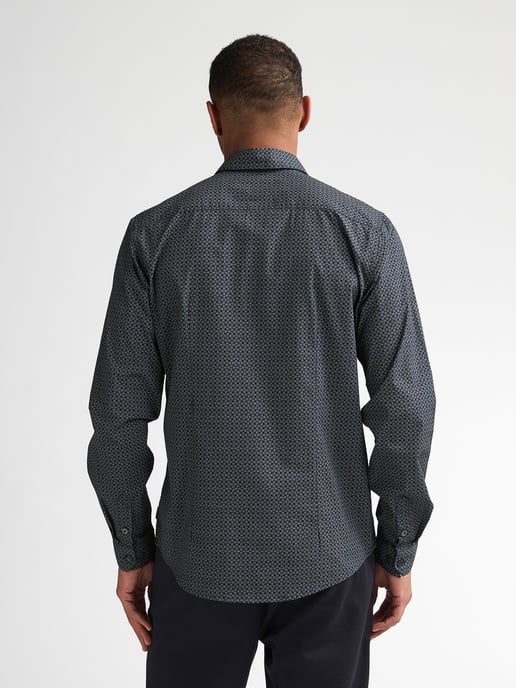 Petrol Industries - Heren Slim fit overhemd met subtiele print steelworks - Blauw - Image 4