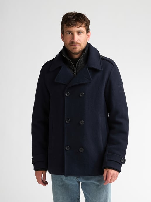 Petrol Industries - Heren Wollen peacoat millstation - Blauw - Image 3