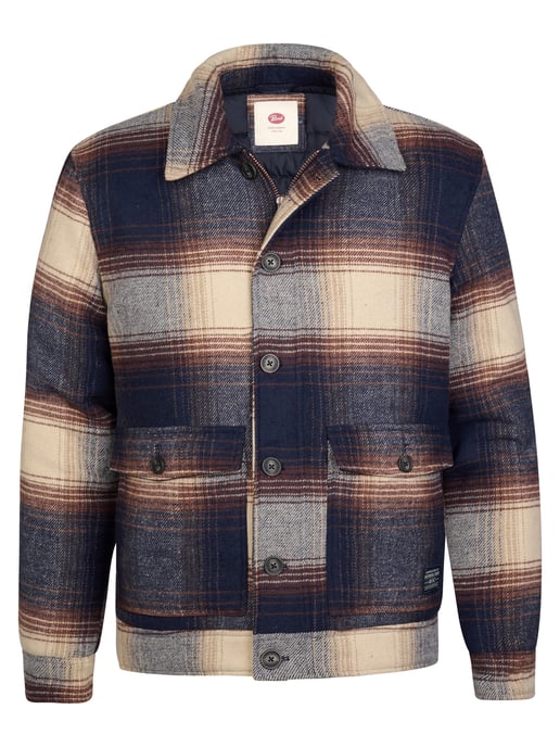 Petrol Industries - Heren Geruit bomberjack steelvalley - Blauw - Image 1