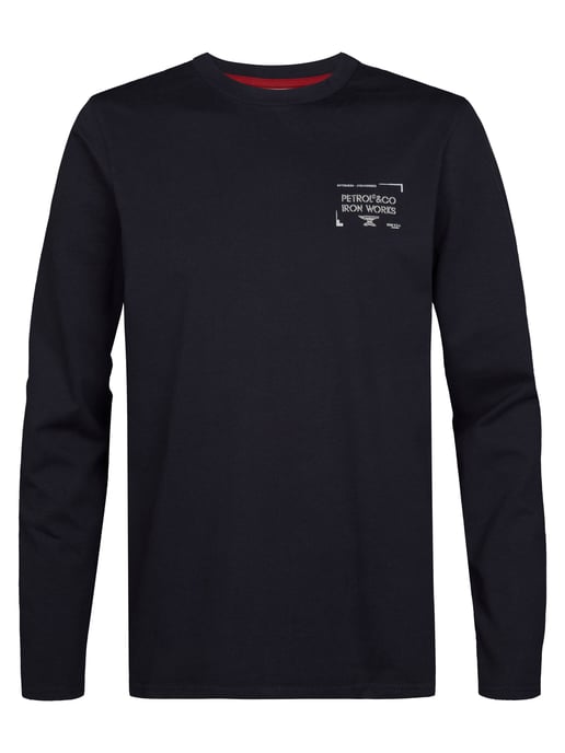 Petrol Industries - Heren Longsleeve met print forgewall - Blauw - Image 1
