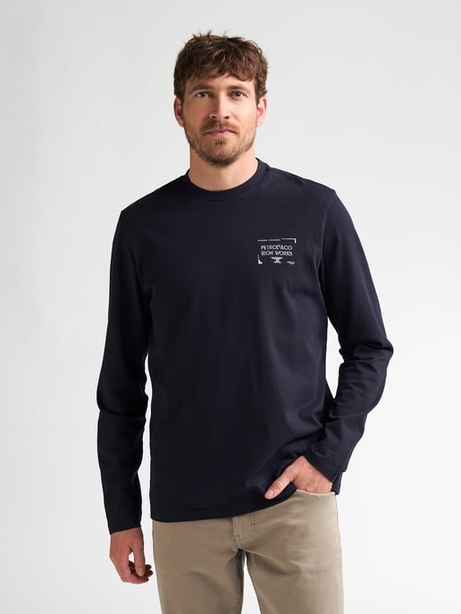 Petrol Industries - Heren Longsleeve met print forgewall - Blauw - Image 3