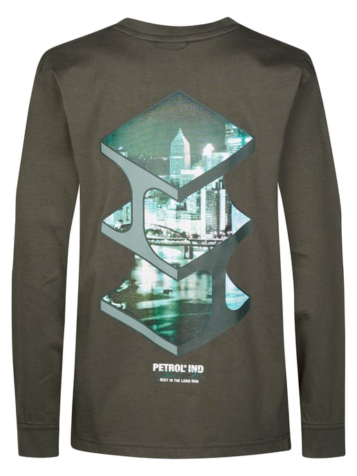 Petrol Industries - Jongens Longsleeve T-shirt steellake - Grijs - Image 2