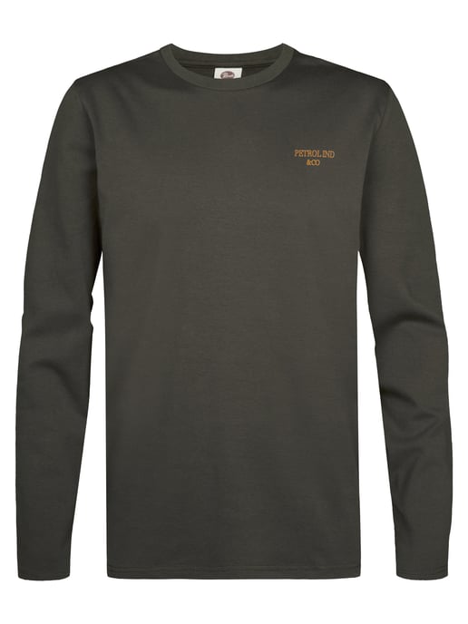 Petrol Industries - Heren Katoen T-shirt met lange mouwen miller - Grijs - Image 1