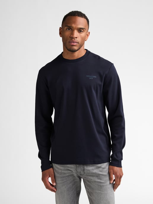 Petrol Industries - Heren Katoen T-shirt met lange mouwen miller - Blauw - Image 3