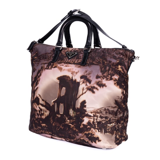 Tessuto Nylon Temple Print Tote Bag Shoulder Bag - Image 2