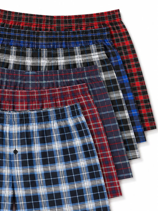 6 Pack Mens Woven Boxers Assorted - Image 2