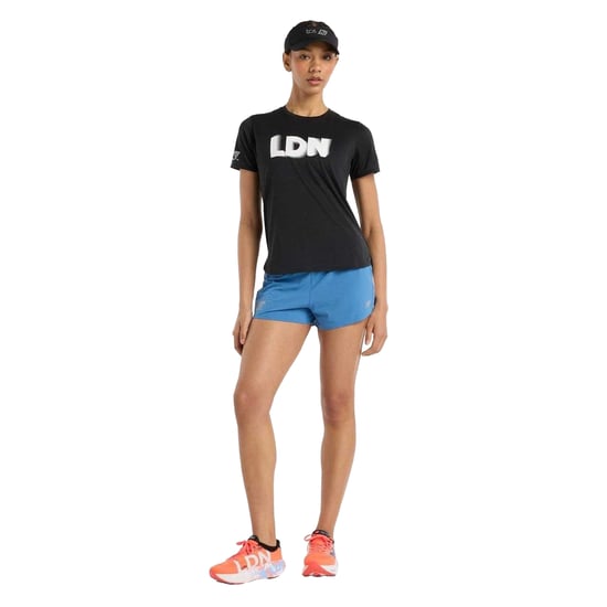 New Balance Dames/Dames Ademend T-shirt (Zwart) - Image 4