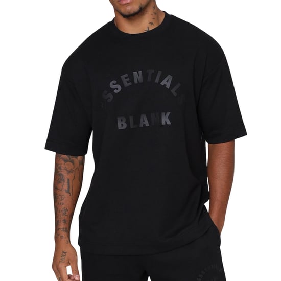 Blank Essentials Mens Arch Crew Neck T-Shirt (Black) - Image 3