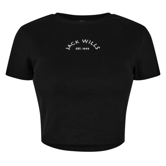 Jack Wills Womens/Ladies 1 Cotton Crop T-Shirt (Black) - Image 1