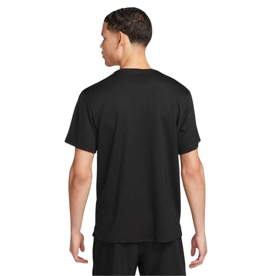 Nike Heren T-shirt Miler met Swoosh en reflecterende details (Zwart) - Image 1