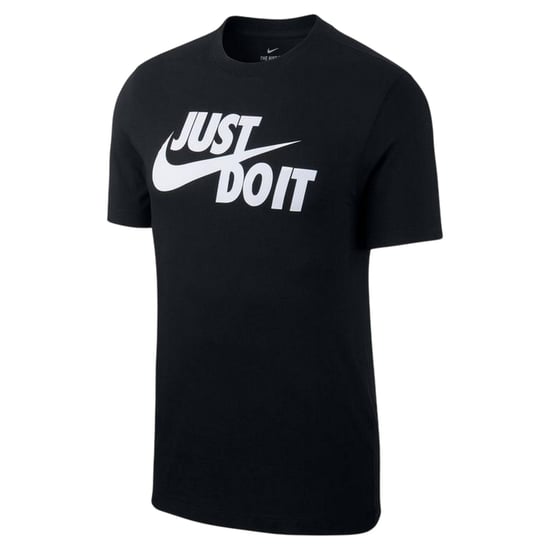 Nike Mens Just Do It Swoosh T-Shirt (Black/White) - Image 1
