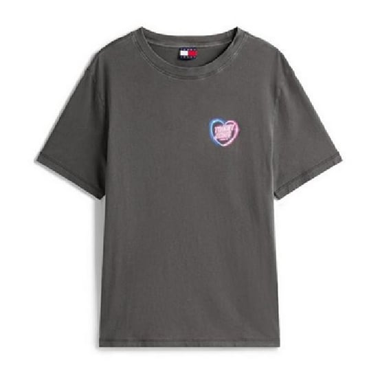 Tommy Jeans Dames Neon Hart Regular T-Shirt (Zwart) - Image 1