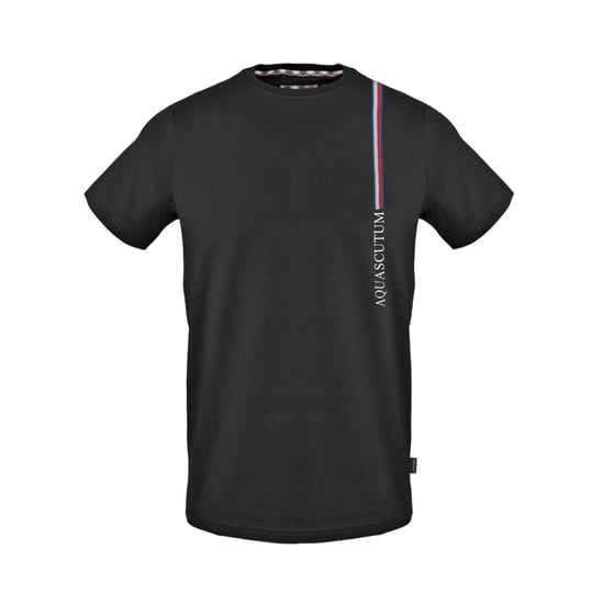 Aquascutum Mens Crew Neck Regular T-Shirt (Svart) - Image 1