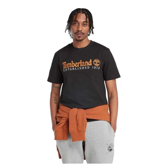 Timberland Mens Heritage Cotton T-Shirt (Black/White) - Image 1