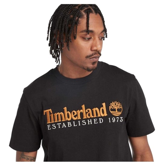 Timberland Mens Heritage Cotton T-Shirt (Black/White) - Image 3