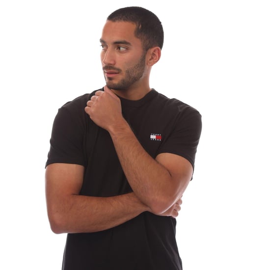 Tommy Jeans Heren Tonaal Badge T-shirt (Zwart) - Image 4