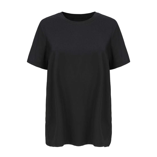 Slazenger Trainings-T-shirt voor dames met gekruiste zoom (Zwart) - Image 1