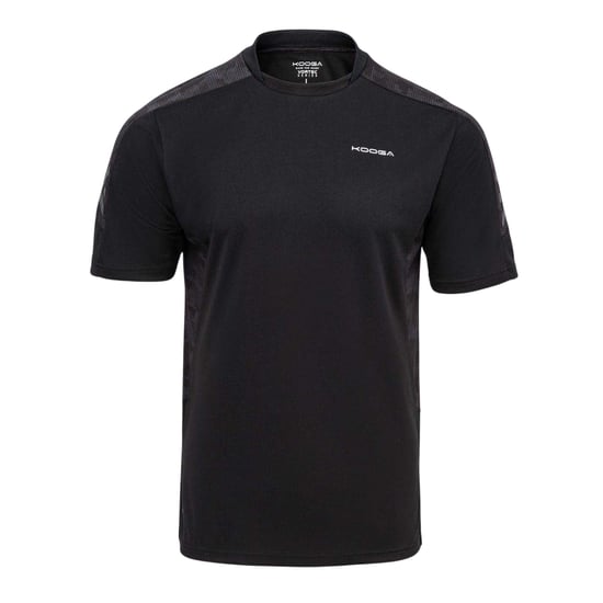 KooGa Mens Panels Crew Neck T-Shirt (Black) - Image 1