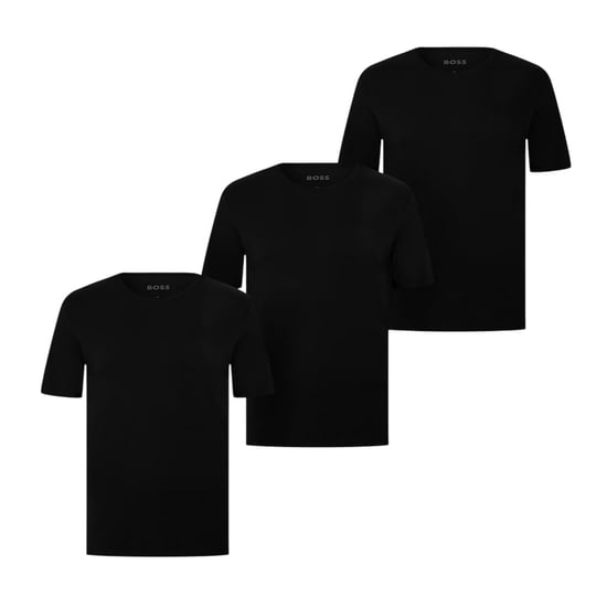 Boss Mens Embroidered Logo Crew Neck T-Shirt (Pack of 3) (Black) - Image 1