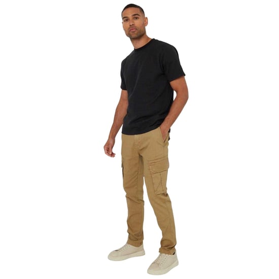 Threadbare Heren Textured Crew Neck Regular T-shirt (Zwart) - Image 4