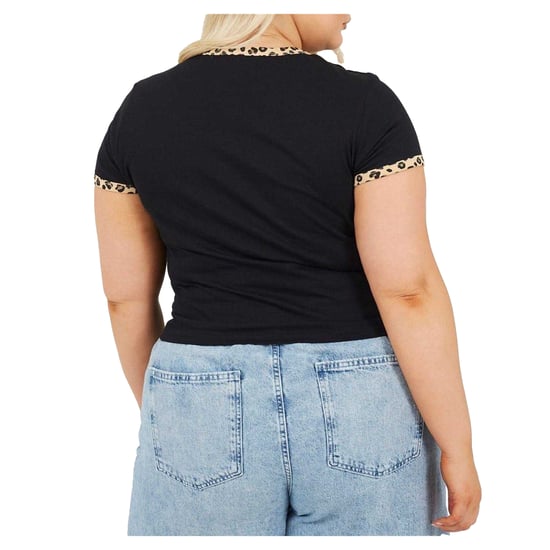 Brave Soul Dames/Dames T-shirt met luipaardprint Plus (Zwart/luipaard) - Image 3