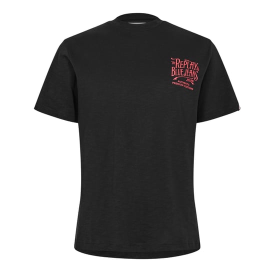 Replay Mens Back Jeans Logo T-Shirt (Black) - Image 1