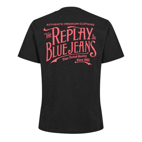 Replay Mens Back Jeans Logo T-Shirt (Black) - Image 2
