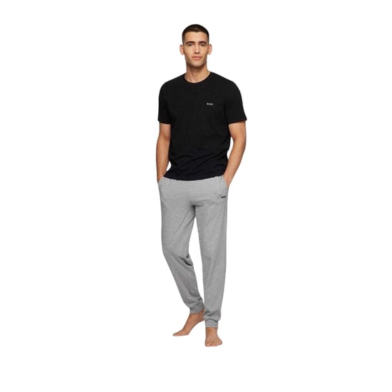 Boss Mens Mixmatch Crew Neck Short-Sleeved T-Shirt (Black) - Image 3
