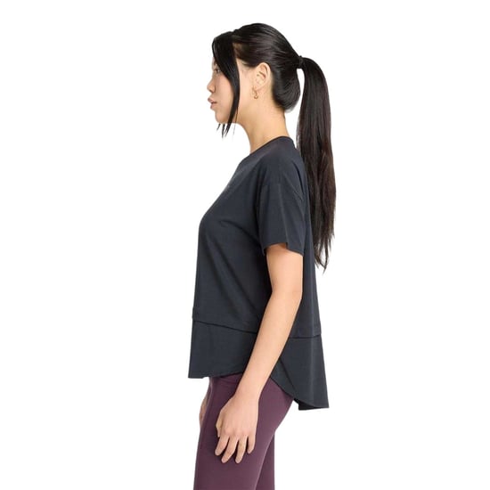 New Balance Dames/Dames Oversized T-shirt (Zwart) - Image 3
