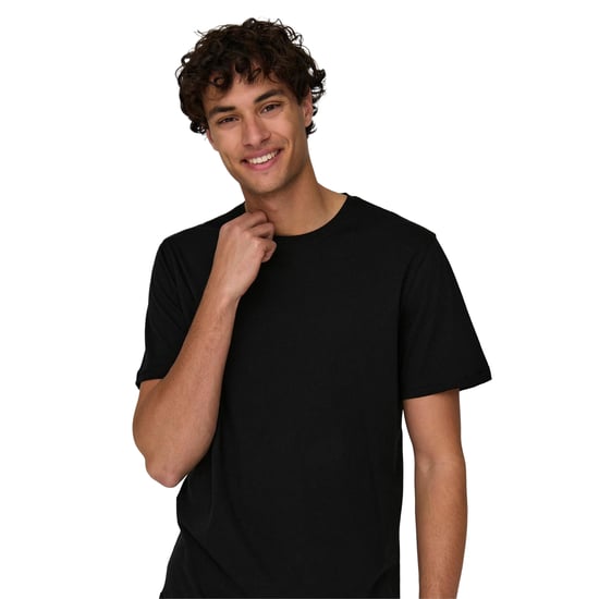 Only and Sons Heren Crew Hals Oversized T-shirt (Zwart) - Image 3