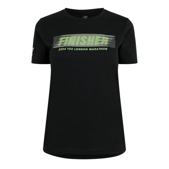 New Balance Dames Finisher Graphic Print T-Shirt (Zwart/Groen) - Image 1
