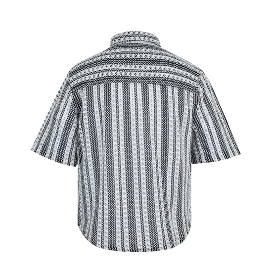 Firetrap Gedessineerd overhemd met korte mouwen voor heren (Zwart, Wit) - Image 2