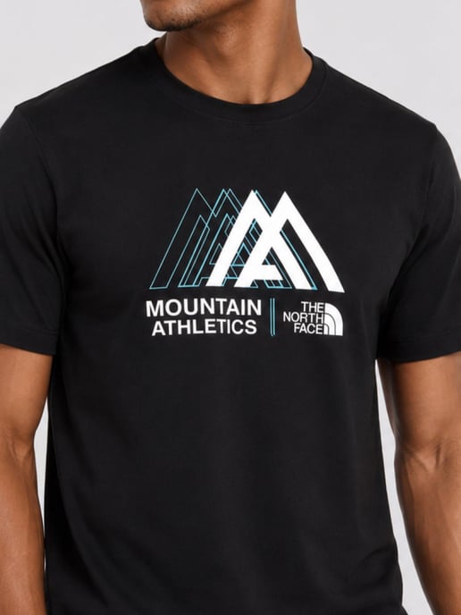 The North Face Mens Mountain Athletics T Shirt in Black - Image 3