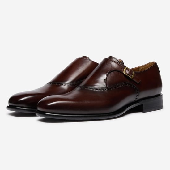 Oliver Sweeney Antiqued Calf Leather Monk Shoes - Image 1