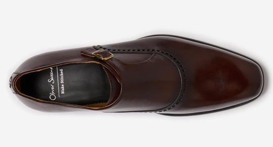 Oliver Sweeney Antiqued Calf Leather Monk Shoes - Image 5