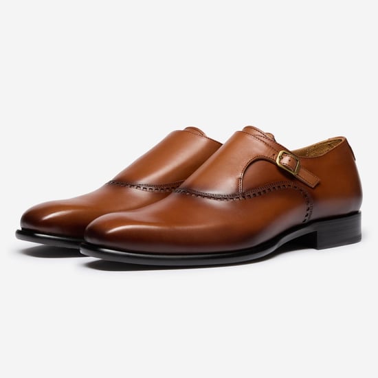 Oliver Sweeney Antiqued Calf Leather Monk Shoes - Image 1