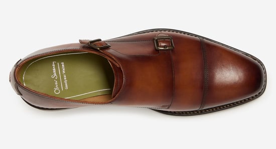 Oliver Sweeney Antiqued Calf Leather Double Monk Shoes - Image 5