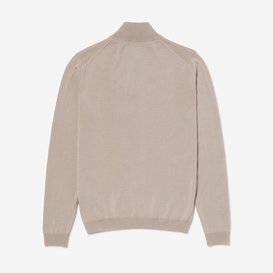 Oliver Sweeney Merino Wool Quarter Zip Jumper - Image 3