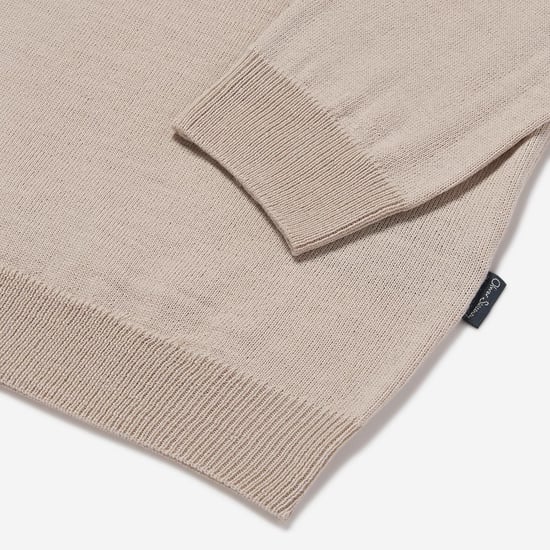 Oliver Sweeney Merino Wool Quarter Zip Jumper - Image 5