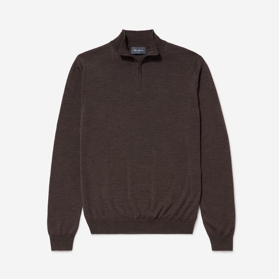 Oliver Sweeney Merino Wool Quarter Zip Jumper - Image 1
