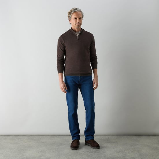 Oliver Sweeney Merino Wool Quarter Zip Jumper - Image 4