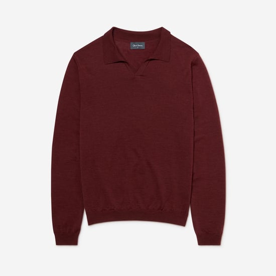 Oliver Sweeney Merino Wool Buttonless Polo Jumper - Image 1