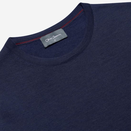 Oliver Sweeney Merino Wool Crew Neck Jumper - Image 5