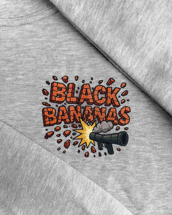 Black Bananas Kinderen Explode Hoodie, Melange Grijs - Image 4