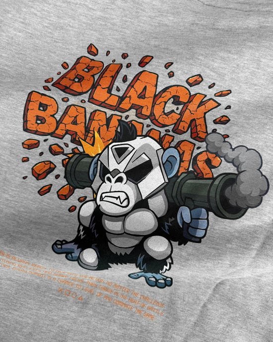 Black Bananas Kinderen Explode Hoodie, Melange Grijs - Image 5