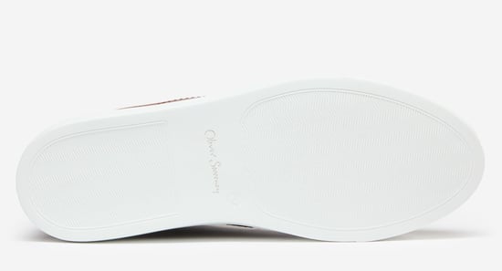 Oliver Sweeney Antiqued Deer Leather Cupsole Trainers - Image 4