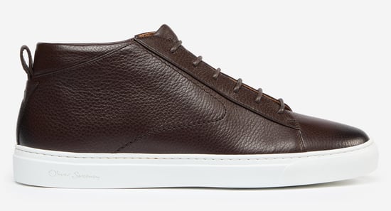 Oliver Sweeney Antiqued Deer Leather Cupsole Trainers - Image 3