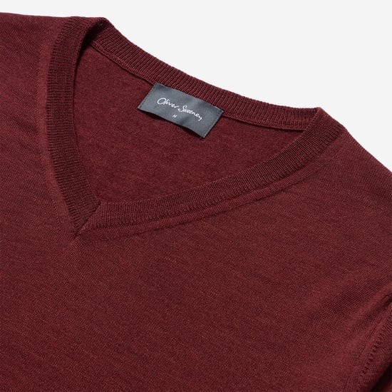 Oliver Sweeney Merino Wool V-Neck Jumper - Image 5